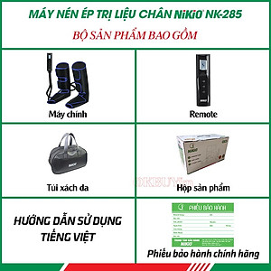 Máy Massage Chân, Nén Ép Túi Khí Bàn Chân Và Bắp Chân Nikio NK-285 - Hỗ Trợ Cải Thiện Đau Nhức, Tê Bì, Suy Giãn Tĩnh Mạch