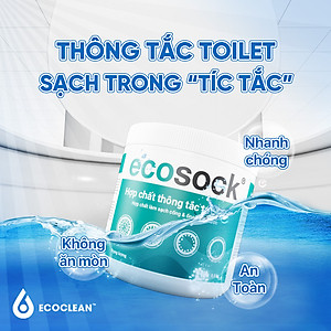Bột Thông Tắc Cống, Đường Ống - EcoSock Hộp 0.5Kg - Hàng Chính Hãng Từ Mỹ