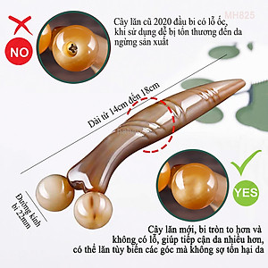 Dụng cụ lăn 3D - V Line massage nâng cơ mặt và body bằng sừng (MH825) day ấn huyệt, làm đẹp da - chăm sóc sức khỏe - HAHANCO