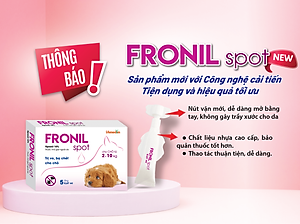 FRONIL SPOT phòng trị ve, bọ chét trên chó (1 hộp x 5 ống thuốc)