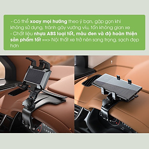 Giá đỡ điện thoại trên ô tô, kẹp điện thoại dán oto 2 lớp hút dính siêu chắc, 360 độ, phụ kiện xe hơi Tâm Luân - Hàng nhập khẩu