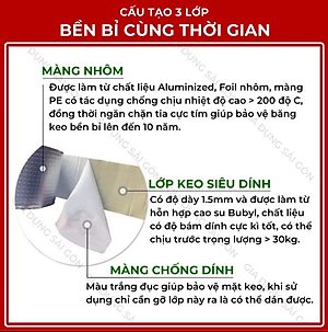 Băng Keo Chống Thấm 30 CM X2000, Chống Dột Dán Siêu Dính Trên Mọi Bề Mặt