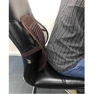 Tựa Lưng Hạt Gỗ Cho Ghế Ô Tô Và Văn Phòng - Tạo Tư Thế Ngồi Chính Xác Chống Mỏi Lưng, Thoáng Mát