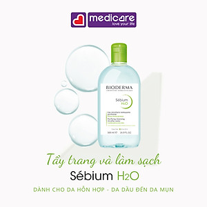 0134198 Bioderma Sebium Nước tẩy trang chai 500ml