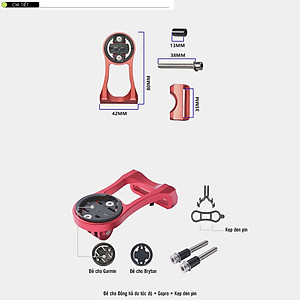 Giá Đỡ Camera, Đèn Pin Cho Xe Đạp Gắn Ghi Đông Xe Đạp Cho Xe Đạp Phù Hợp Với Garmin/Cateye/Bryton