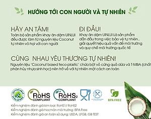 Khay ăn dặm đế dính - Khay thiên thần Uinlui an toàn làm từ dừa