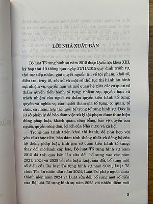 Sách Bộ Luật Tố Tụng Hình Sự (Hiện Hành)