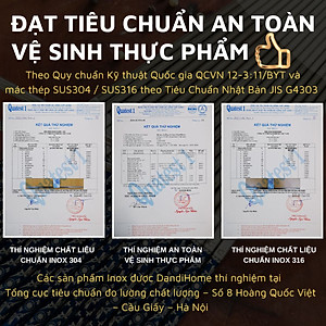 Set 05 đôi đũa inox 304 - 316 DandiHome 2020 chống trơn trượt, sang trọng, tinh tế