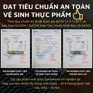 Set 05 đôi đũa inox 304 - 316 DandiHome 2020 chống trơn trượt, sang trọng, tinh tế