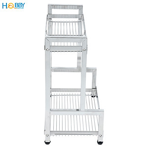 Kệ đựng gia vị nhà bếp 2 tầng Inox 304 đa năng Hobby home decor GV2TN