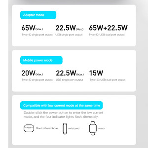 PIN DỰ PHÒNG KIÊM CỦ SẠC GAN3 87W 10.000MAH BASEUS - HÀNG NHẬP KHẨU