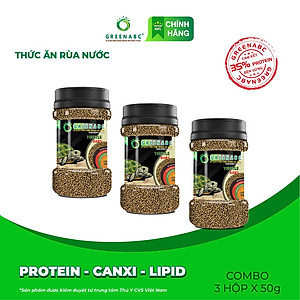 Thức ăn Rùa Nước GREENABC – Cung cấp dinh dưỡng tăng kích thước, mai cứng – Hộp 50g và 230g