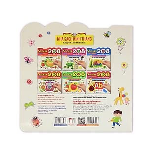 Sách Cùng Bé Khám Phá Thế Giới (208 Miếng Dán Hình Thông Minh - IQ-EQ-CQ)