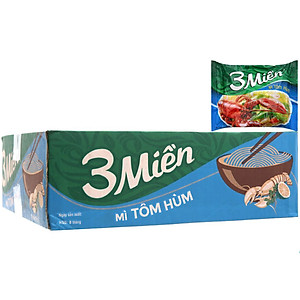 Thùng 30 Gói Mì 3 Miền Tôm Hùm 65g