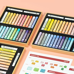 Bút Sáp Dầu Chuyên Nghiệp Soft Oil Pastels Đắp Tranh Nổi Vẽ Tranh Tô Màu Học Sinh Deli - Màu Hạng Hoạ Sĩ - Đính Kèm Nhiều Màu Trắng Nhiều Bảng Màu Đa Dạng Pastel