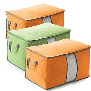 BỘ 2 TÚI VẢI ĐỰNG CHĂN MÀN QUẦN ÁO TIỆN DỤNG