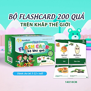 Bộ thẻ Flashcard 200 loại quả