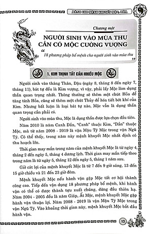 Phong Thủy Cải Vận - Dành Cho Người Mệnh Khuyết Mộc, Hỏa (Quyển Thu, Đông)
