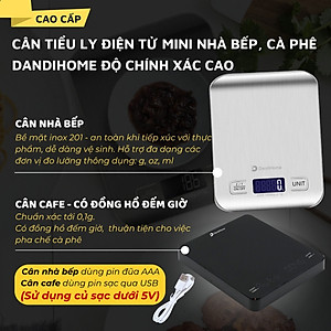 Cân tiểu ly điện tử mini nhà bếp, cà phê DandiHome có độ chính xác cao