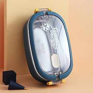 Hộp Cơm Văn Phòng Giữ Nhiệt  2 Lớp 2 Tầng Tiện Lợi Kèm Hộp Đựng Canh Soup và Bộ Đũa Thìa INOX – Chất Liệu INOX304An Toàn Cho Sức Khỏe – Hàng Chính Hãng MINIIN- Tặng Túi Đựng Cơm