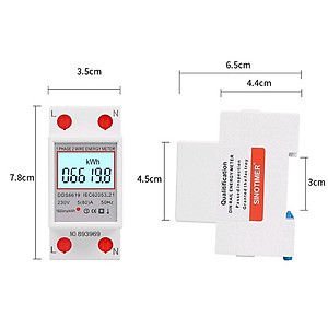 Công tơ điện tử hiển thị 1 thông số và 4 thông số 80A LW đo công suất, điện áp, cường độ dòng điện