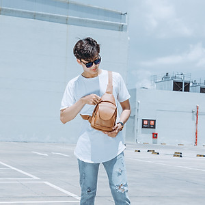 Balo Lata ( Thời trang nam đi chơi cỡ nhỏ - Balo đeo chéo da BALC22 )