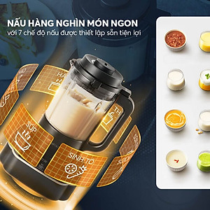 Máy làm sữa hạt Elmich CBE 3904 OL, công suất 800W, 7 chế độ nấu được thiết lập sẵn, lưỡi dao 3 tầng 8 cánh giúp xay nhuyễn - Hàng chính hãng