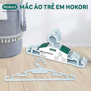 Bộ 10 móc quần áo HOKORI nhựa VIỆT NHẬT chất liệu nhựa pp nguyên sinh an toàn cho da nhạy cảm - Mắc áo trẻ em , người lớn - Hàng Việt Nam