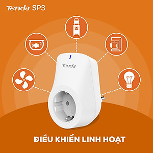Ổ cắm điện Wi-fi thông minh điều khiển từ xa Tenda SP3 - Hàng Chính Hãng