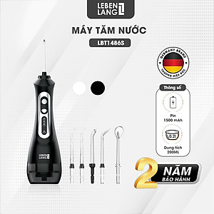 Máy tăm nước LEBENLANG cầm tay LBT1486 chống thấm IPX7, tặng kèm đầu xịt và túi vải đựng máy cao cấp - hàng chính hãng