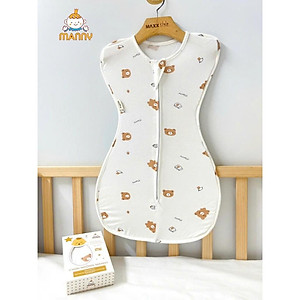 Nhộng Chũn Cotton Thun Lạnh MANNY Co Giãn, Mềm Mại Cho Bé Ngủ Ngon Có Khóa 2 Chiều [Mẫu Mới]