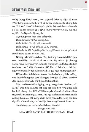 Sự thật về nạn đói năm 1945 (Qua tư liệu và ký ức lịch sử) bản in 2025