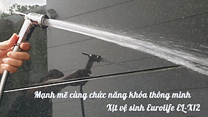 Tay xịt vệ sinh tăng áp cao, chất liệu nhựa ABS mạ Chrome Eurolife EL-H-X12 
