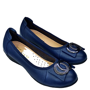 Giày nữ búp bê đế xuồng HÀ NAM da bò thật cao cấp 4cm GBBN2032