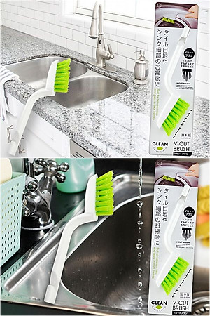 Bàn chải chà sàn nhà tắm và các góc cạnh khó cọ rửa, vệ sinh hàng nội địa Nhật Bản (Made in Japan)