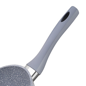 Chảo đáy từ vân đá chống dính GREEN COOK 22cm tay cầm chịu nhiệt - Hàng chính hãng