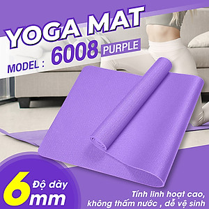 Thảm Tập Yoga 6MM cao cấp , chống trượt TPE, thảm Tập Gym và Yoga Chuyên Nghiệp