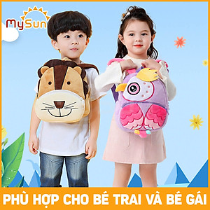 Balo cặp vải cho bé mầm non đi học nhà trẻ mẫu giáo MySun