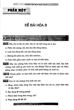 500 Bài Tập Hóa Học Trung Học Cơ Sở