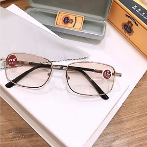 Kính lão 2 tròng dưới đọc sách trên đi đường màu nâu khói