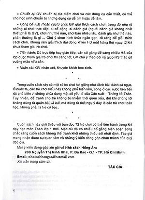 Sách 72 Trò Chơi Toán Lớp 1 (Tái Bản)