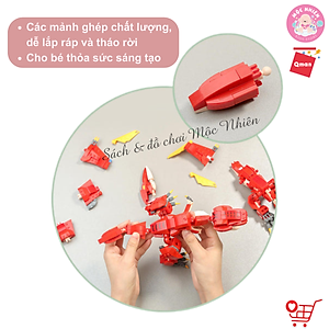 Đồ Chơi Lắp Ráp Khủng Long Qman 42106 Khủng Long Biến Đổi (287 Mảnh Ghép) Dành Cho Bé Trai Trên 6 Tuổi