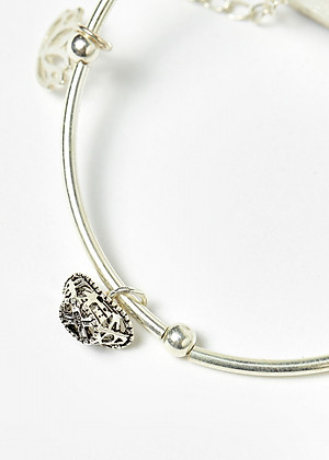 Lắc bạc charm hoa sen - Ngọc Quý Gemstones