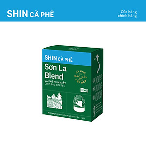 Cà phê Sơn La Blend - SHIN Cà Phê - Phin giấy - Hộp 5 gói