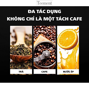 Cốc Giữ Nhiệt Coffeeholic Teement Inox 304 Dung Tích 510ml Cao Cấp Kiểu Dáng Hàn Quốc Cầm Tay Sang Trọng- Hàng Chính Hãng