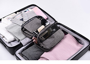 Túi đựng mỹ phẩm, đồ trang điểm, đồ dùng vệ sinh cá nhân đi du lịch - Màu Đỏ