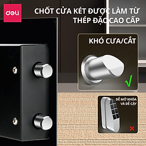 Két Sắt Mini Chính Hãng Deli, Két Sắt Gia Đình 3 Kích Thước Khóa Chống Trộm An Toàn Bảo Mật Cao