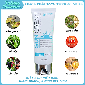 Kem Chống Nắng SUN CREAM 100ml, Chống Tia Cực Tím SPF 50+, Tăng Độ Ẩm & Dưỡng Chất Cho Da, Bảo Vệ Da Khỏi Tác Hại Bên Ngoài