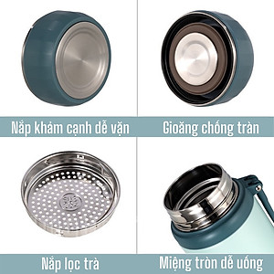 Bình giữ nhiệt nóng lạnh cao cấp BAOL WL32 inox304 có quai xách sang trọng dung tích 1280ml (Tặng kèm quà tri ân)- Hàng chính hãng