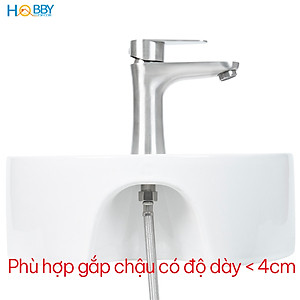 Vòi xả chậu rửa mặt lavabo cấp lạnh inox 304 Hobby home decor LBL2